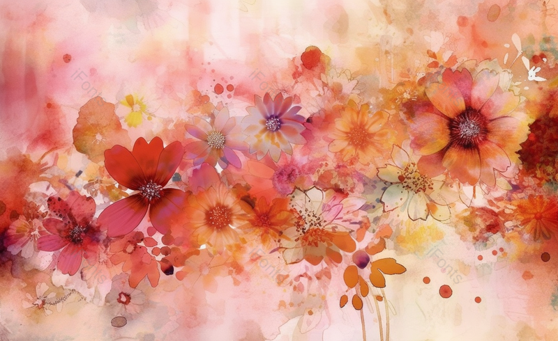 花卉背景彩色花朵,插画/手绘图,插画/手绘图库,插画/手绘图下载,插画/手绘